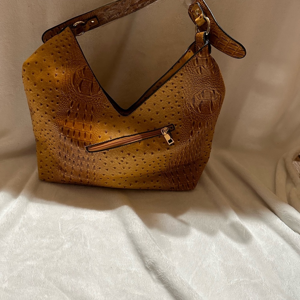 Ruby collection mustard hobo handbag